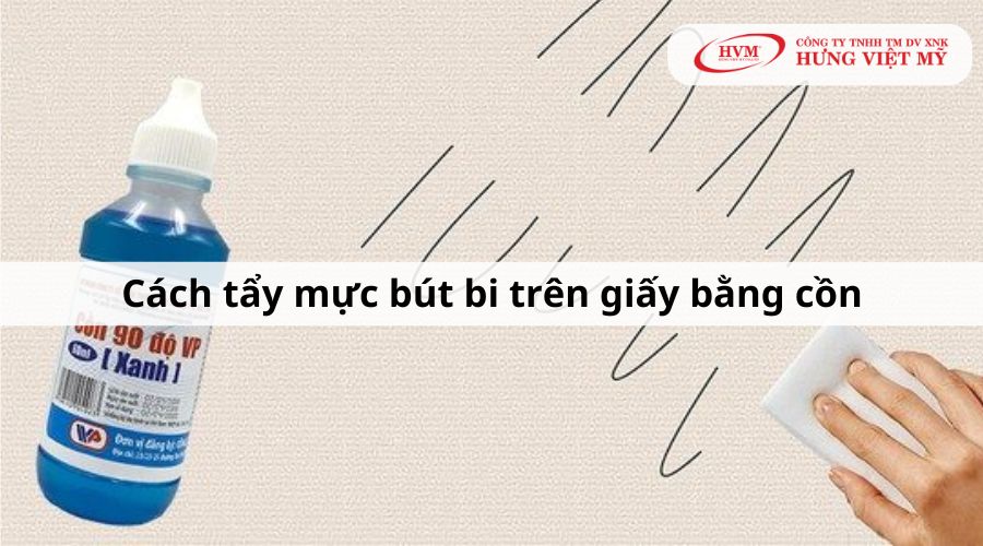 Cách tẩy mực bút bi trên giấy bằng cồn