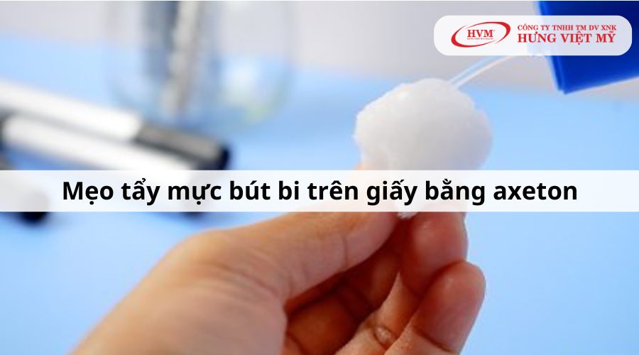 Mẹo tẩy mực bút bi trên giấy bằng axeton