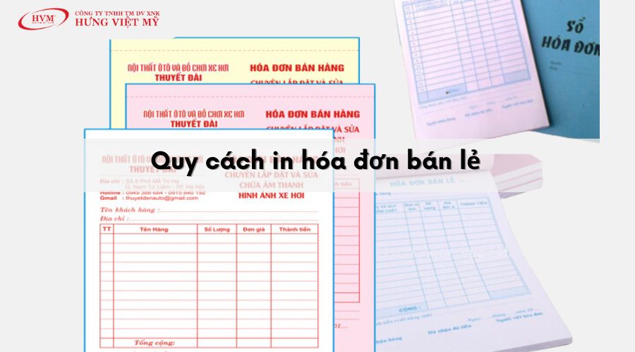 Quy cách in hóa đơn bán lẻ