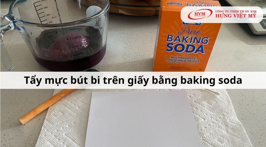 Tẩy mực bút bi trên giấy bằng baking soda