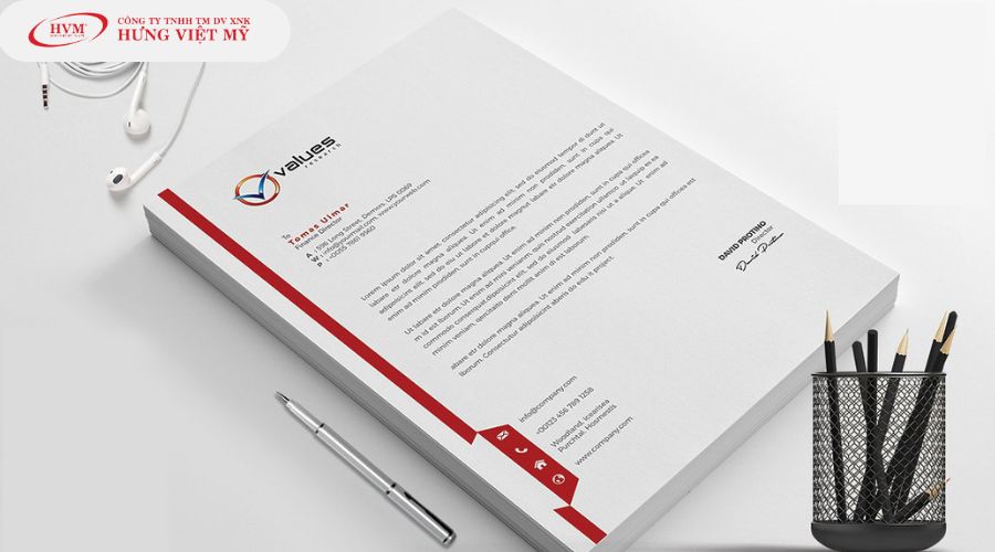 mẫu letterhead đẹp