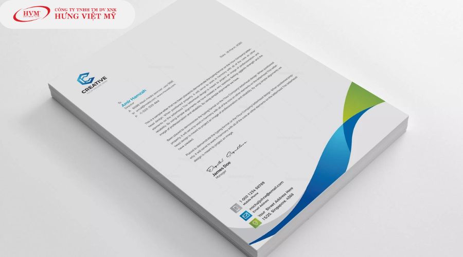 mẫu letterhead độc đáo