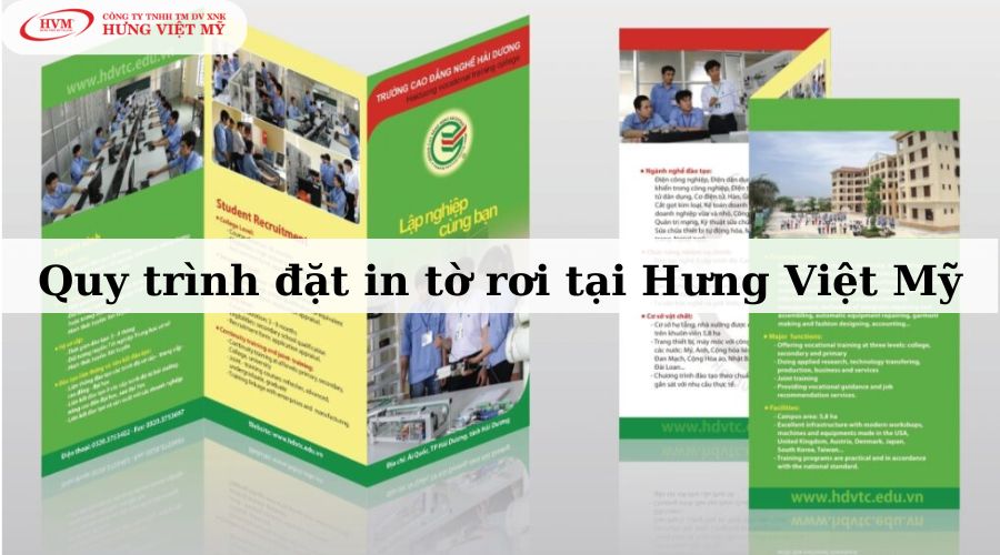 Quy trình đặt in tờ rơi tại Hưng Việt Mỹ