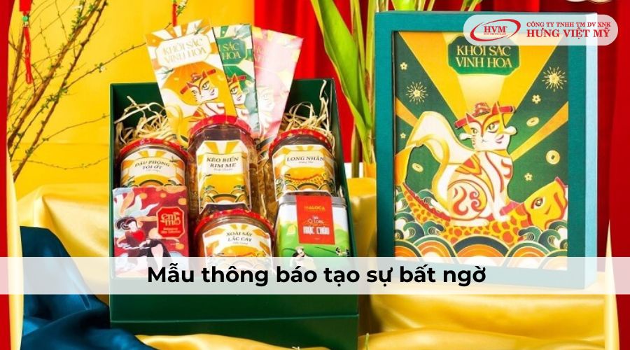 Mẫu thông báo tặng quà Tết cho nhân viên tạo bất ngờ