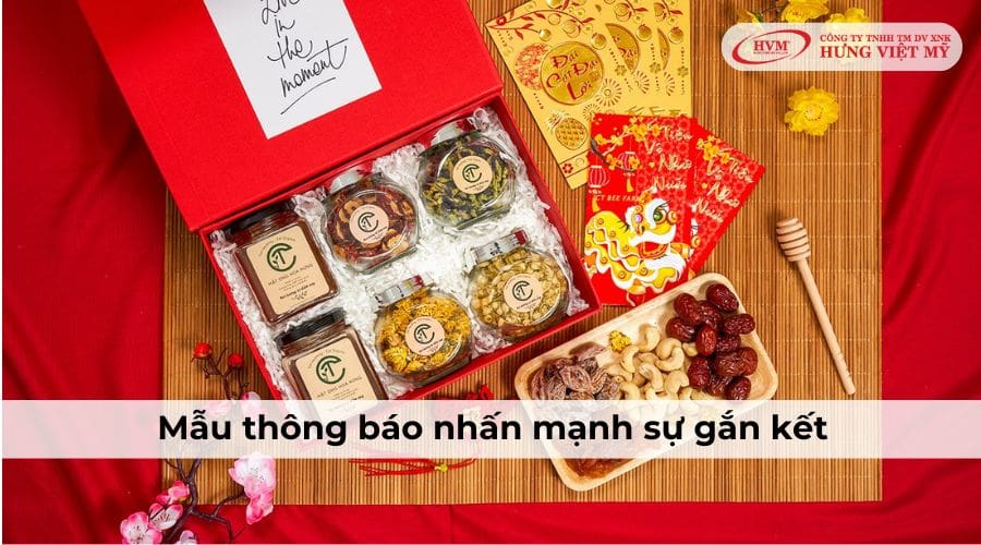 Mẫu thông báo tặng quà Tết cho nhân viên thúc đẩy sự gắn kết