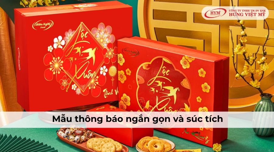 Mẫu thông báo tặng quà Tết cho nhân viên ngắn gọn, súc tích