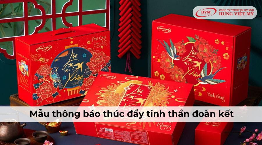 Mẫu thông báo tặng quà Tết cho nhân viên thúc đẩy tinh thần đoàn kết