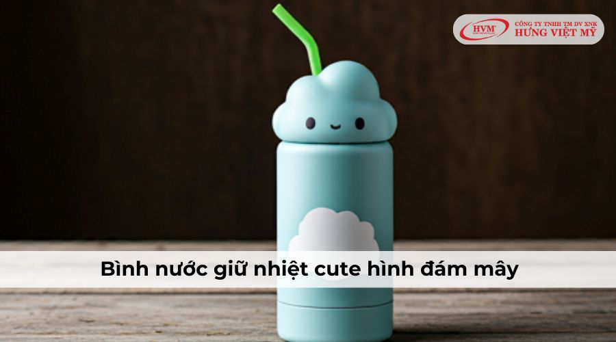 Bình nước giữ nhiệt cute hình đám mây