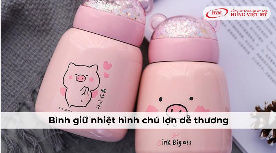 Bình giữ nhiệt hình chú lợn dễ thương