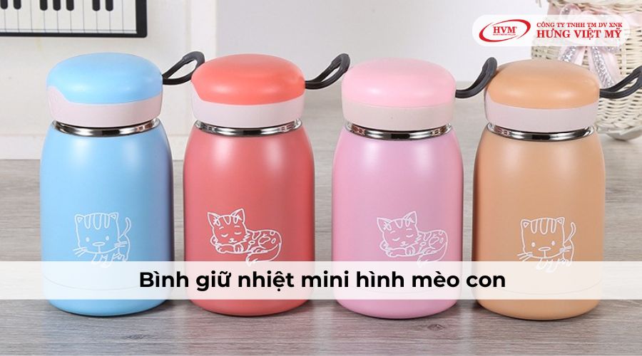 Bình giữ nhiệt mini hình mèo con