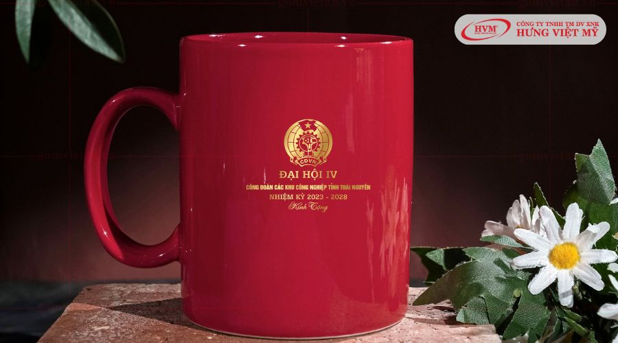 Ly sứ quà tặng in logo đại hội