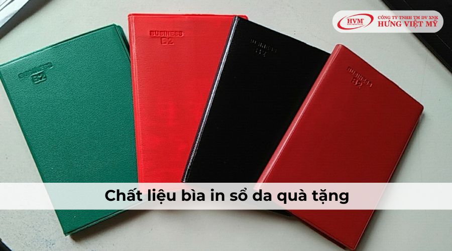 Chất liệu bìa in sổ da quà tặng