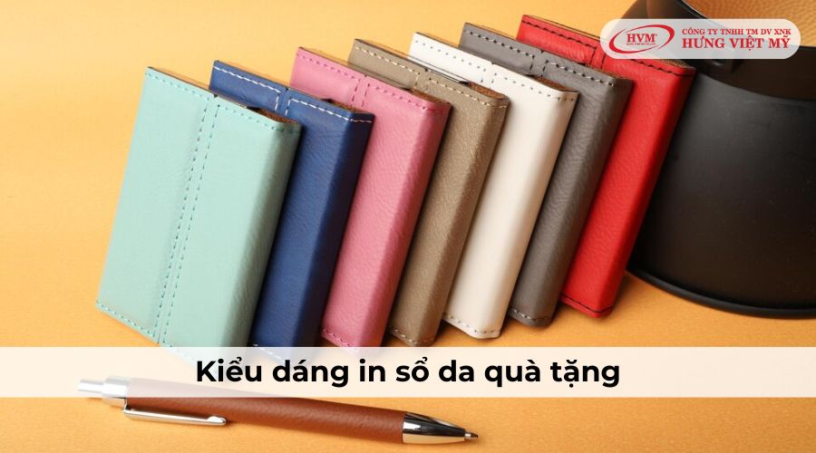 Kiểu dáng in sổ da quà tặng theo yêu cầu