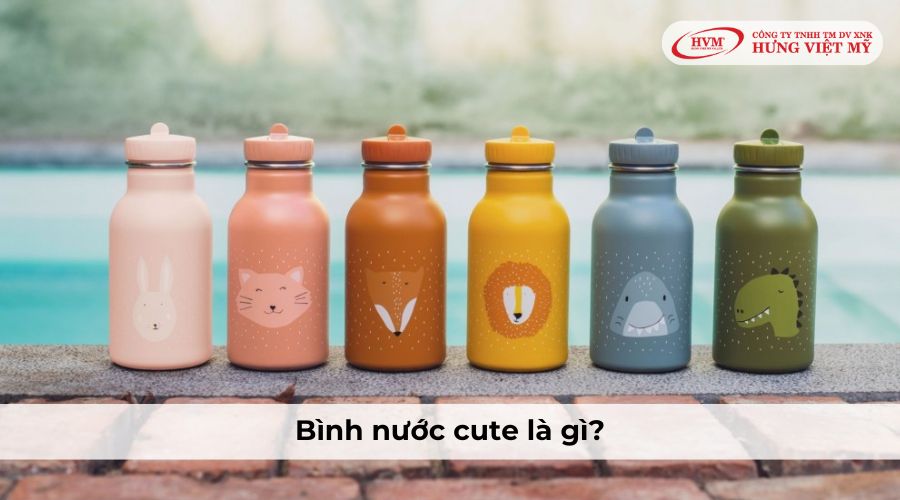 Bình nước cute là bình đựng nước với thiết kế đáng yêu