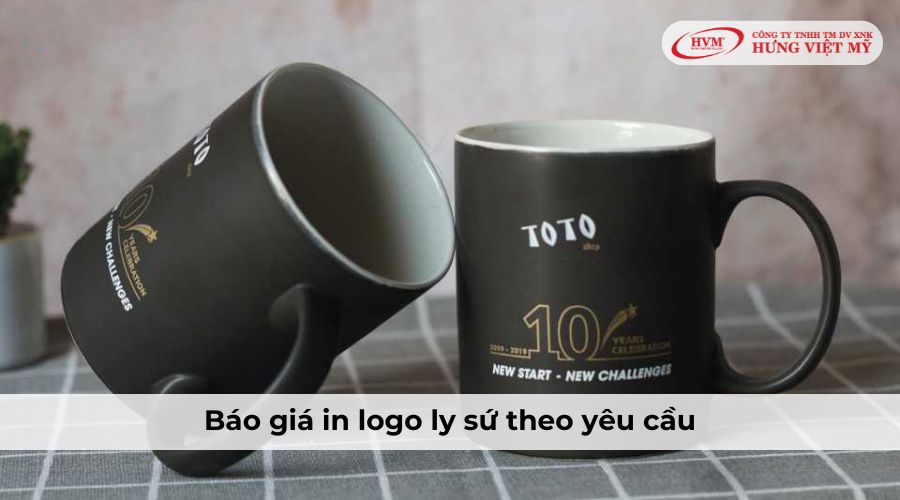 Báo giá in logo ly sứ theo yêu cầu