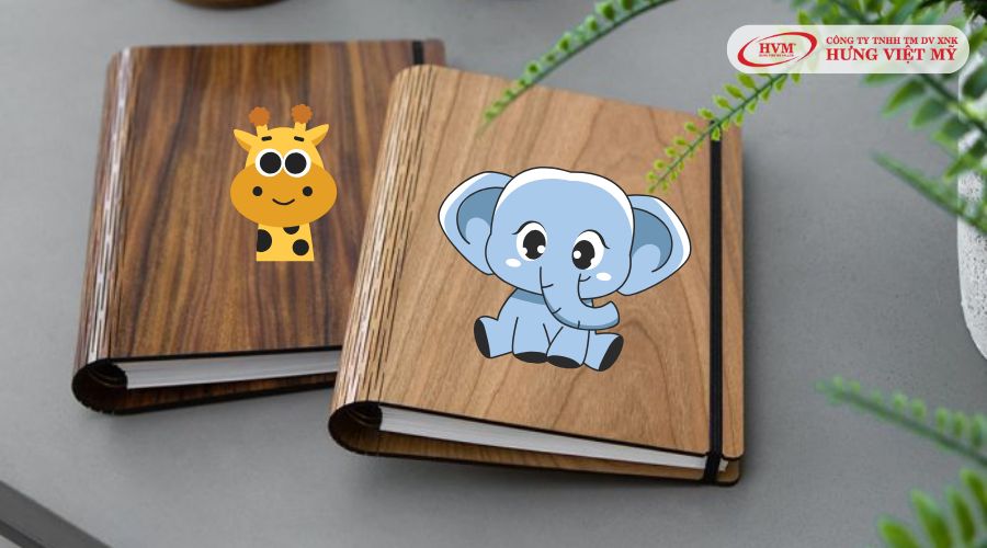 Mẫu sổ tay mini cute bìa gỗ