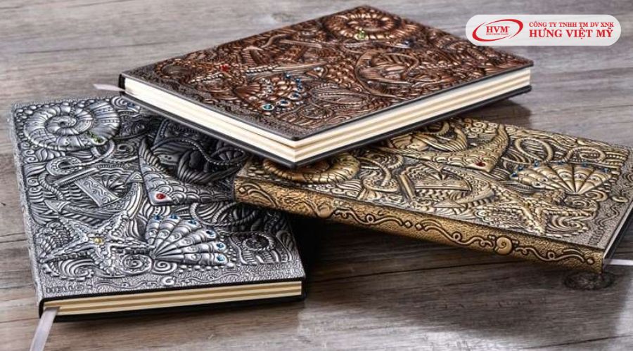 Mẫu sổ tay mini giả cổ dập nổi Embossed