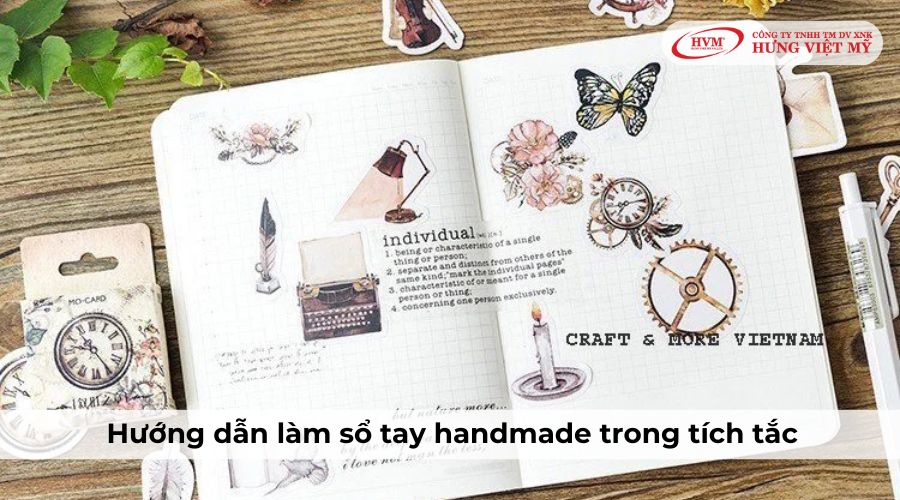Hướng dẫn làm sổ tay handmade trong tích tắc