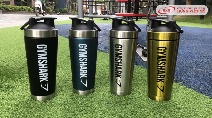 bình nước thể thao gymshark inox