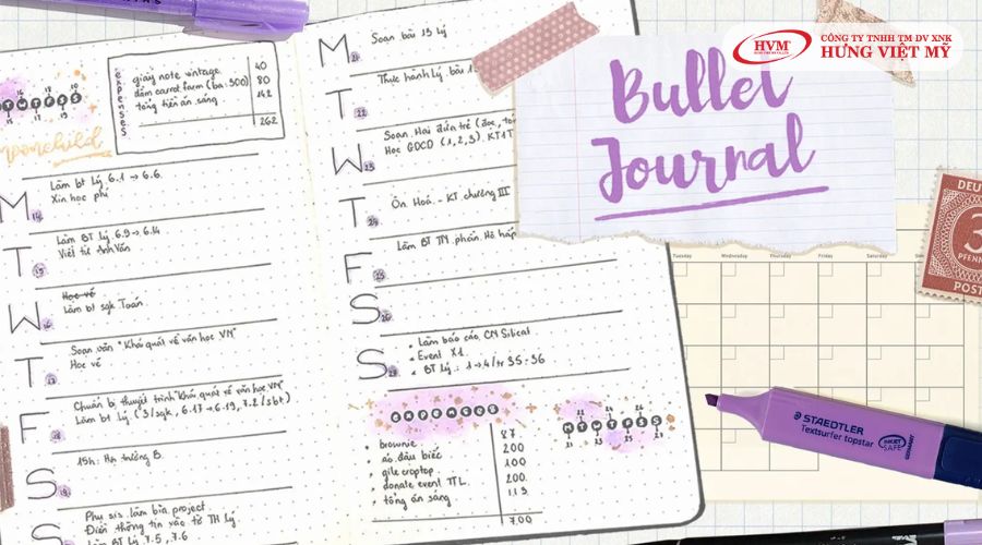 bullet journal trang trí sổ tay​