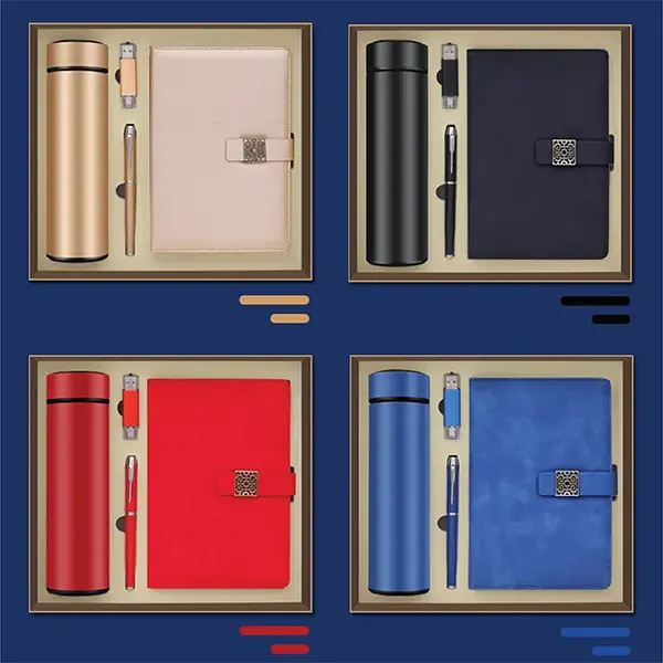 GS 011 - GIFTSET (Bình Giữ Nhiệt + Sổ tay + Bút Ký + USB + Hộp Quà)