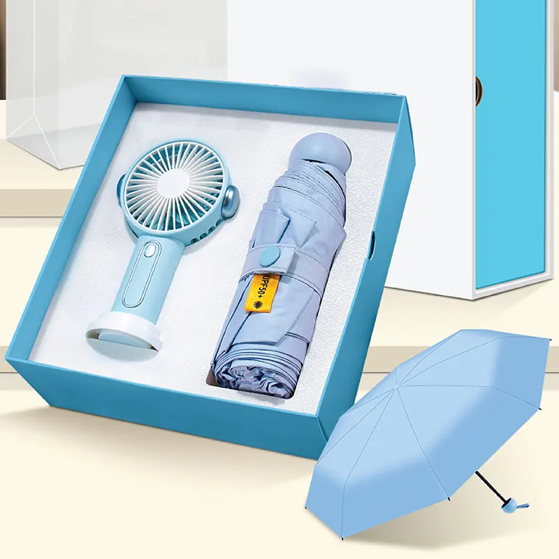 GS 012 - GIFTSET (Bình Giữ Nhiệt + Ô Dù + Quạt)