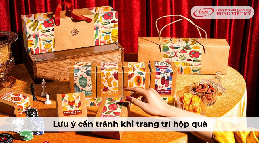 lưu ý khi trang trí hộp quà