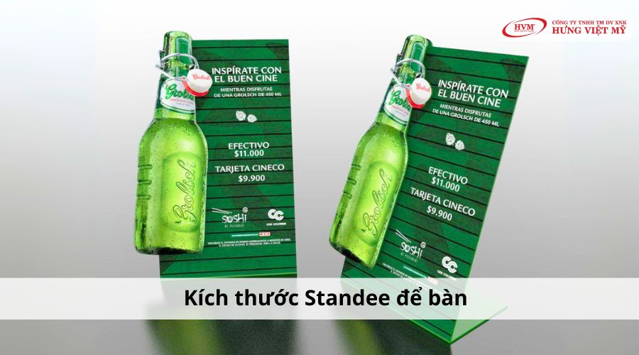 Kích thước Standee để bàn