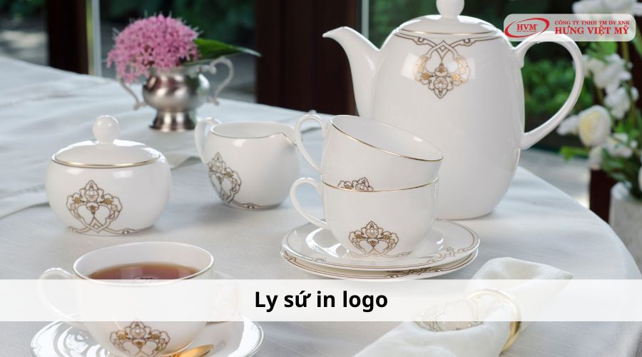 Ly sứ in logo quà tặng văn phòng