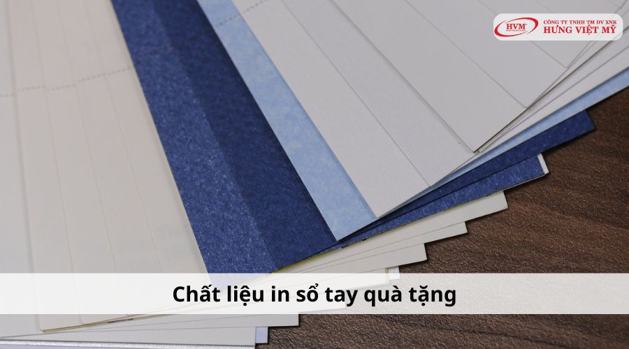Chất liệu giấy in sổ tay quà tặng