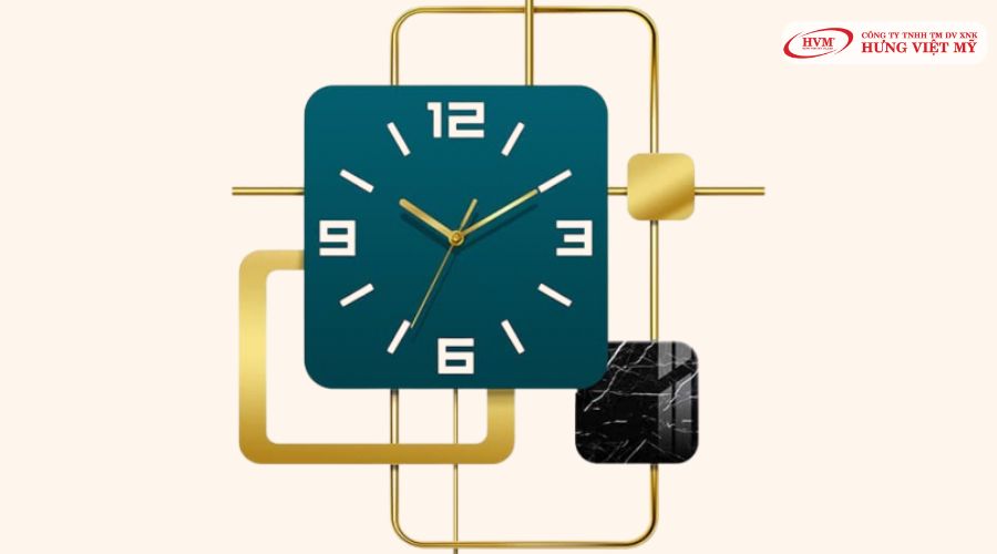 Đồng hồ treo tường vuông trang trí