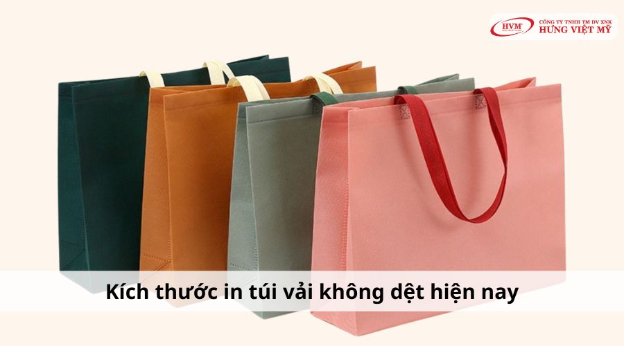 Kích thước in túi vải không dệt hiện nay