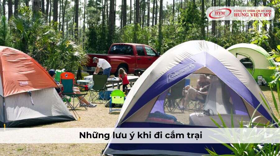Lưu ý khi đi cắm trại