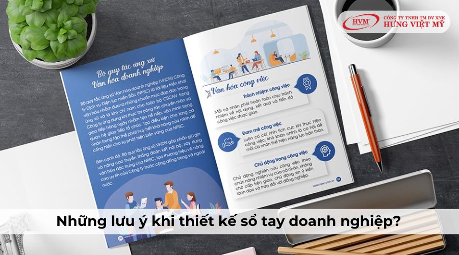 Những lưu ý khi thiết kế sổ tay doanh nghiệp