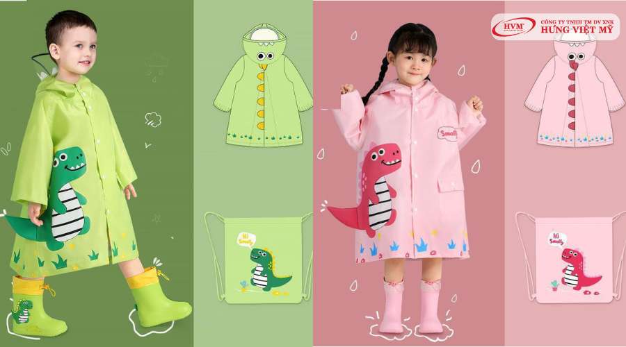 Áo mưa hình khủng long
