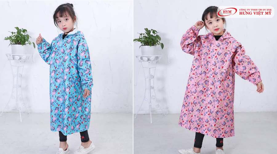 Áo mưa trẻ em bít vải