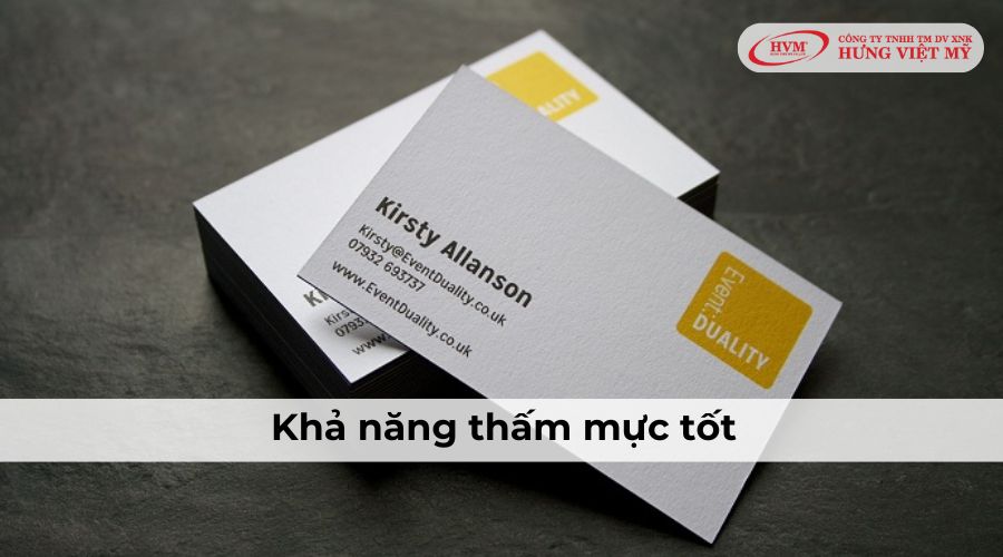 Khả năng thấm mực ủa giấy Bristol