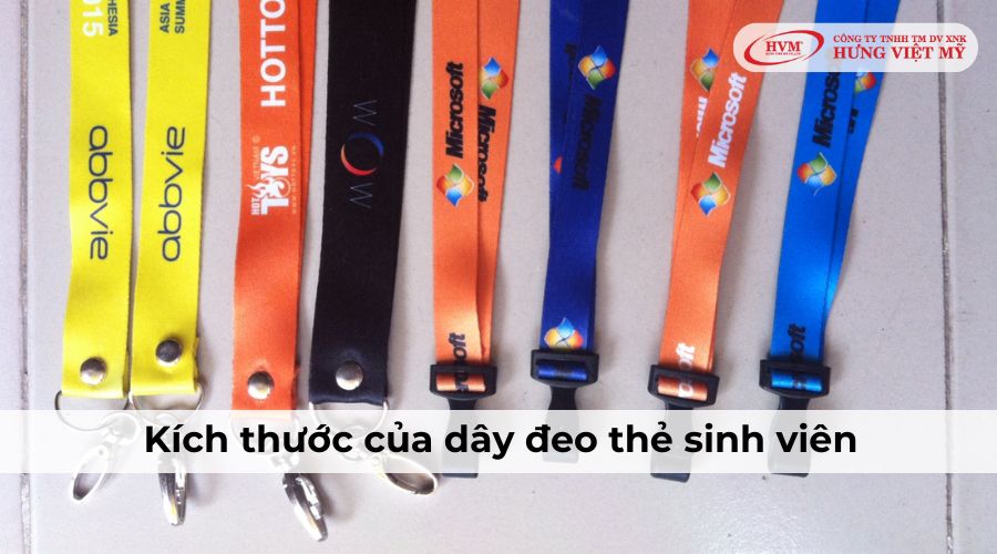 Kích thước của dây đeo thẻ sinh viên