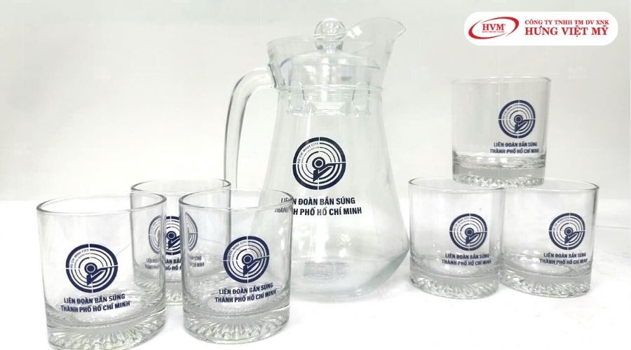 Bình thủy tinh in logo quà tặng nhà trường ý nghĩa