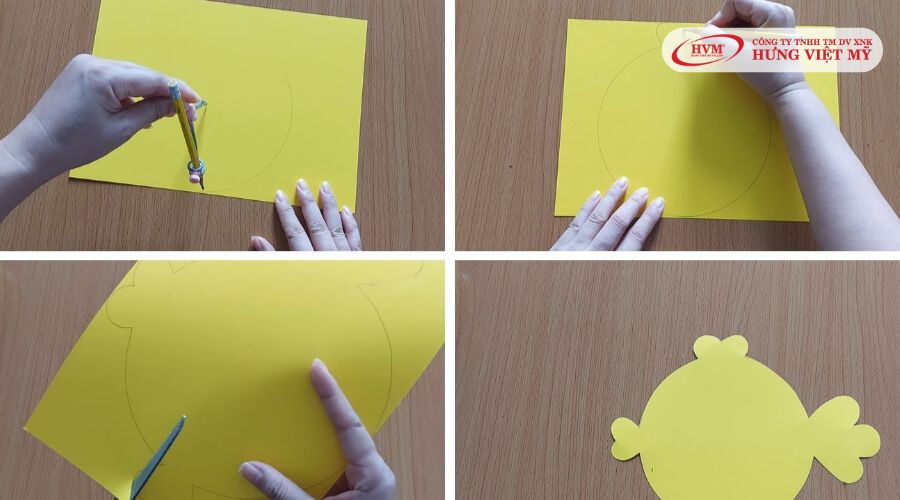 Làm lồng đèn con cá cách 1