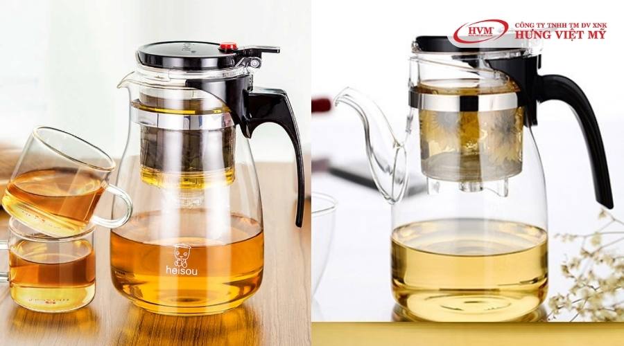 Bộ bình pha trà thủy tinh dung tích 900ml