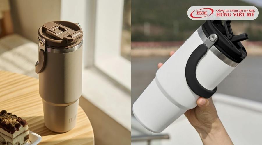 Bình giữ nhiệt Tyeso ROAM Stainless Steel Travel with Flip Straw & Sip Lid