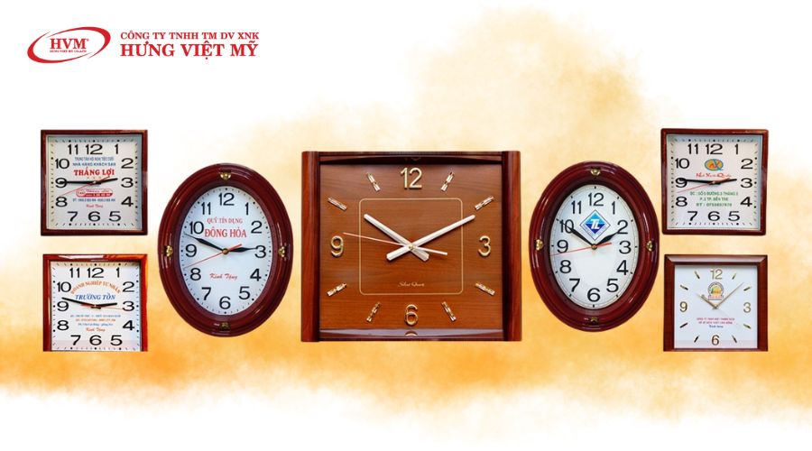 Đồng hồ in logo vuông