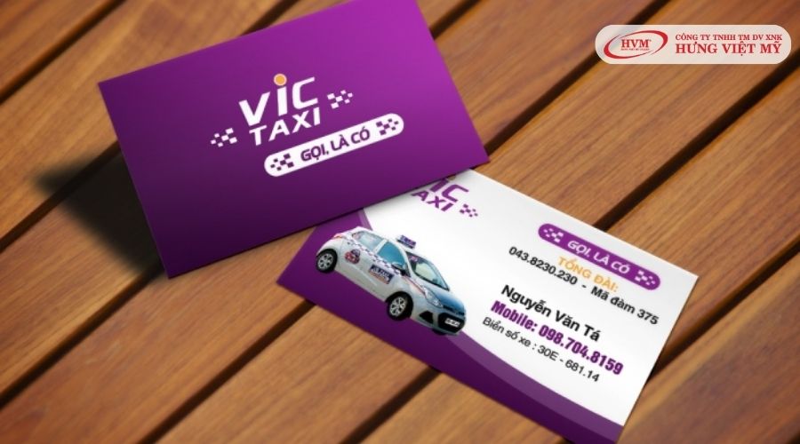 Mẫu card visit taxi giá rẻ