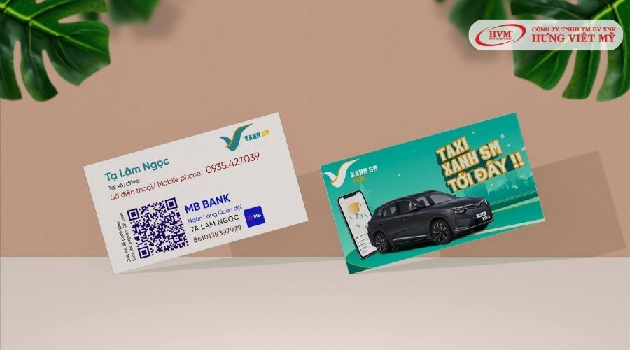 Mẫu card visit taxi hiện đại