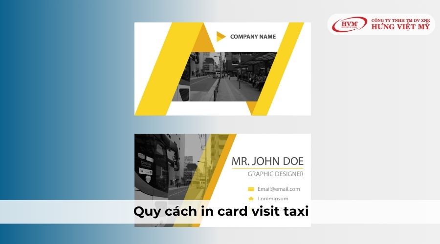 Quy cách in card visit taxi chuẩn xác