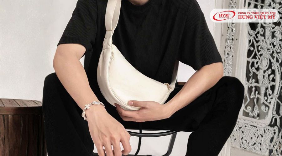 Túi vải đeo chéo kiểu dáng bán nguyệt đẹp