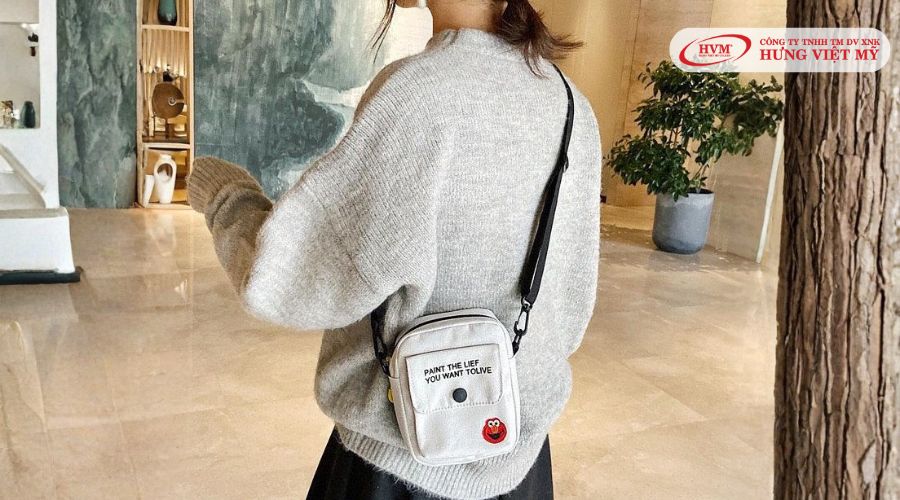 Túi vải đeo chéo mini thời trang