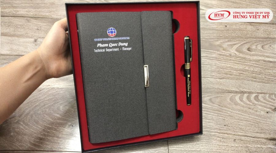 Sổ da cao cấp kèm bút ký tinh tế