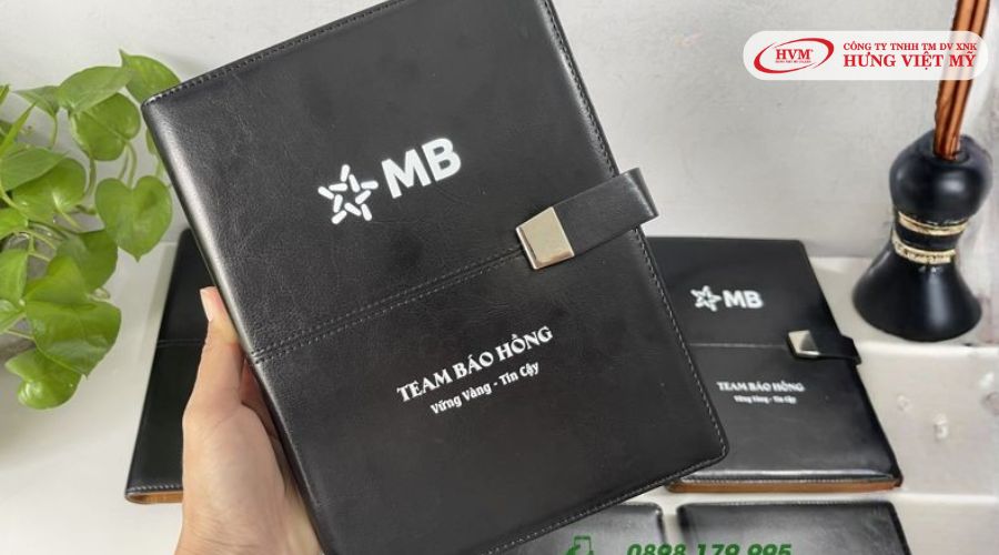 Sổ da in logo bìa cóng đẹp